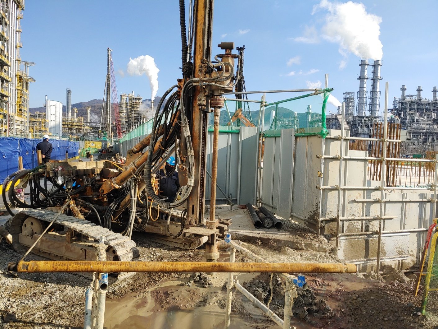 에버그린 칼텍스 2공장 154KV 수전선로 설치 관련 토목공사